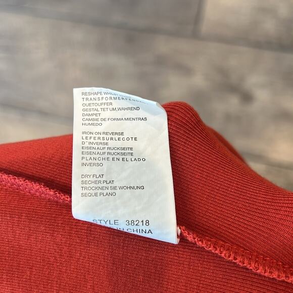 APRLL Long Sleeve Rust Colored Mock Turtleneck Slim Fit Size XL - Picture 8 of 9